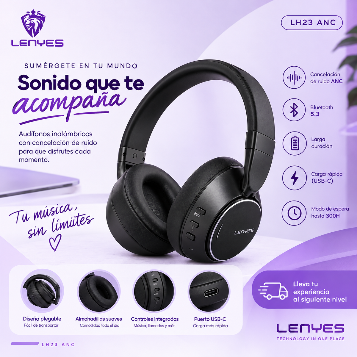 Audifonos - Lenyes ANC Lh23